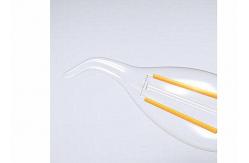 China Indoor Lighting Led Filament Lamp With Tail Glass Body Material Ac220 - 240v supplier