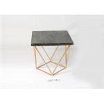 Rose Gold Metal Shelf Black Wood Coffee Tea Table for sale
