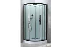 China Stylish Sector Shower Room And Black Frame With Tray And Roof supplier