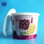 Recyclable IML Bucket Hot Fill Labeling Plastic Cylinder Container With Lid for sale