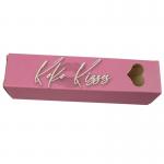 Luxury Custom Printing Pink Fold Cosmetics Lip Gloss Packaging Lipstick Paper Box With Heart Shape for sale