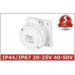 IP67 Low-voltage Industrial Power panel mounted Socket 2P, 2P+E , 20V-25V,40V-50V, 16A,32A 5 Years Warranty for sale