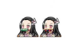 China Car Sticker Demon Slayer 3D Lenticular Motion Stickers Waterproof Car Decals window stickers supplier