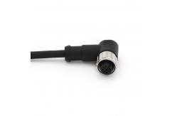 China Angled Circular M12 Connector Female 5 Pin Pre Assembled Cable Connectors supplier
