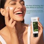 ODM Zinc Oxide Face Moisturizer Waterproof Natural Sunscreen Moisturizer Facial Whitening SPF50 PA++