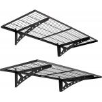 Powder Coat Iron Storage Holders Racks Set for Wall System Shelf Bracket 2x3ft 2x6ft for sale