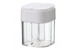 China Four Grid Pepper Powder Transparent Spice Box Seasoning Jar Outdoor Portable supplier