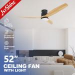Modern Design Wooden Blades DC Ceiling Fan with Reversible Function and Remote Control for sale