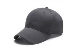 China Plain Dark Grey Canvas Baseball Cap 3D Embroidery Custom Logo Eco - Friendly supplier
