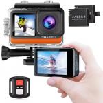 4K 30FPS High Quality Video Camcorder Wifi Mini Vlog Dual Screen Waterproof Action Camera for sale
