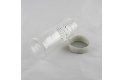 China 300ml Clear Plastic Cylinder Tubes , White PP Plastic Screw Lid supplier