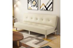 China White PU Leather Folding Couch Bed For Home Bedroom supplier