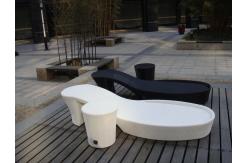China High Heel Shoes Shaped Cane Daybed , White Resin Wicker Daybed supplier
