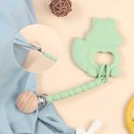 Green Round Silicone Pacifier Clip OEM ODM Dummy Clips Silicone for sale