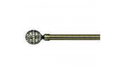China Anti-Brass Plain Rod Curtain Rods Set With Hollow Iron Finial supplier