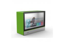 China Custom LCD Video Wall , Toughened Glass Panel Transparent Lcd Touch Screen supplier