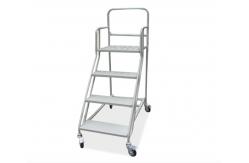 China Multi Functional Rolling Warehouse Ladders On Wheels / Rolling Step Ladder Safety supplier