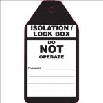 Isolation Tag PVC Waterproof Durable Lockout Tag for sale