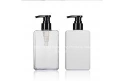 China Square Shampoo Bottle With Press Pump Dispenser Leak Proof Design For Shampoo supplier