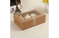 China 6 Hole Clear Window Muffin Bakery Cardboard Cake Boxes supplier