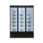 1650W Beverage Glass Door Freezer Frozen Products Seafood Display Showcase for sale