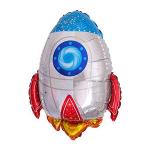 Outer Space Themed Foil Mylar Party Balloons Astronaut Rocket Pattern 5Pcs