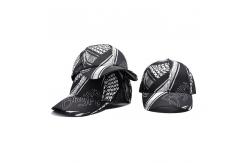 China 100% Polyester Black Baseball Cap Custom Full Sublimation Printing Baseball Hats supplier