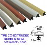 High Resilience TPE Co-Extruded Wooden Door Seal Strip Weather Sealing Strips for sale
