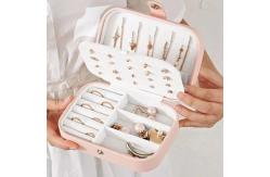 China ODM Small Portable Jewelry Box Stud Earrings Greaseproof PU Leather supplier