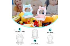China Infant Harmless Silicone Food Teether Pacifier Multicolor Durable supplier