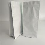 Flat Bottom Bag Food Packaging Film Plain White Printing Top Filling With Air Valve for sale