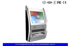 China TFT LCD Display Fashionable Wall Mount Kiosk Wth Rugged Metal Keyboard supplier