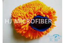 China 1500gsm Microfiber Chenille Wash Mitt Car Cleaning Mitt With Elastic Cuff supplier