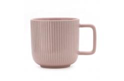 China Nordic Style Morandi Line Custom Ceramic Tall Coffee Mug 16Oz supplier