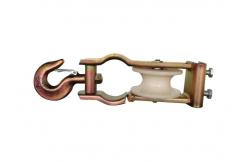 China Universal Wire Stringing Block Pulley , Crossarm Mounted And Hooked Style supplier