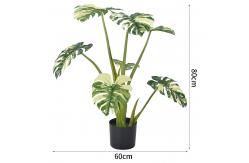 China 80cm Artificial Monstera Potted Plant No Nursing Low Maintenance supplier