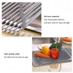 Non toxic heat resistant Silicone Roll Up Drying Rack