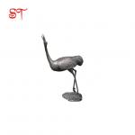 Outdoor animal sculpture Grus Leucogeranus White Crane Modern Garden Animal Sculpture Bird Copper Metal Sculpture for sale