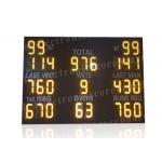 Yellow Electronic Cricket Scoreboards , Cricket Digital Scoreboard Waterproof Frame for sale