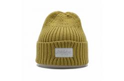 China Common Fabric Knit Beanie Hats Custom Logo In Embroidery Pattern supplier