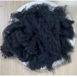 Virgin Polyester Staple Fiber 3D 102mm Black For Worsted Spinning for sale