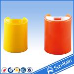 Colorful red yellow standard disc cap for plastic shampoo bottles for sale