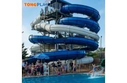 China Double Curve Water Slide Plastic Fiberglass Action Park Water Slide supplier