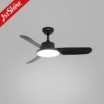 black plastic ceiling fan with light indoor decorative dc motor fandelier for sale