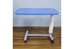 China ABS Panel Medical Overbed Table Gas Spring Lift Mobile Hospital Bed Table supplier