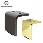 Wanjusheng Stronger Quality Furniture Fittings 100mm Black Gold Sofa Bed Leg Support Feet for sale