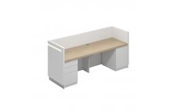 China Modern Reception Desk Beauty Salon Counter Cheap White Reception Table supplier