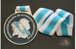 China Diver Design Metal Award Medals Soft Enamel , 3D Effect Model Medallion supplier