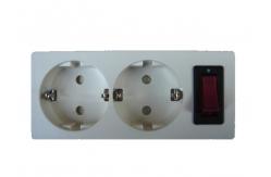 China Germany Double Electric Power Sockets Power Outlet With Switch Control supplier