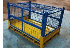 China Collapsible Pallet Rack Cage Lockable Stillage For Warehouse Storage supplier